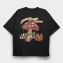 Christmas Mushroom And Animals With The Beloved, Tricou Oversize Barbati (Unisex)