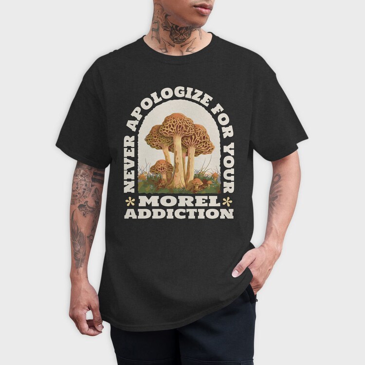 Realistic Morel Mushrooms, Tricou Barbati (Unisex)