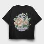 Bloom Rose Bouquet, Tricou Oversize Barbati (Unisex)