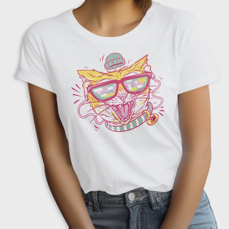 Hipster Gamer Cat, Tricou Femei