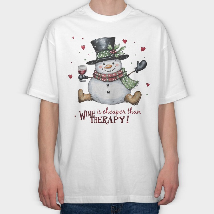 Winter Wine Moment, Tricou Oversize Barbati (Unisex)