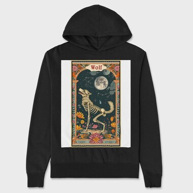 Wolf Skeleton Tarot, Hanorac Oversize Barbati (Unisex)