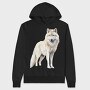 Wolf Standing Pose, Hanorac Oversize Barbati (Unisex)