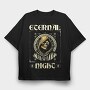 Eternal Night Skull Gothic Grim Reaper, Tricou Oversize Barbati (Unisex)