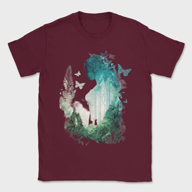 Woman Forest Silhouette, Tricou Barbati (Unisex)