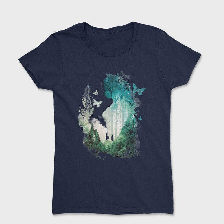 Woman Forest Silhouette, Tricou Femei
