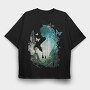Woman Forest Silhouette, Tricou Oversize Barbati (Unisex)