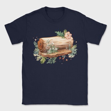 Wood Log Flowers, Tricou Barbati (Unisex)