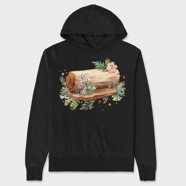 Wood Log Flowers, Hanorac Oversize Barbati (Unisex)
