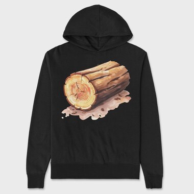 Wood Log Sawdust, Hanorac Oversize Barbati (Unisex)
