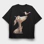 Wooden Dog Bird, Tricou Oversize Barbati (Unisex)