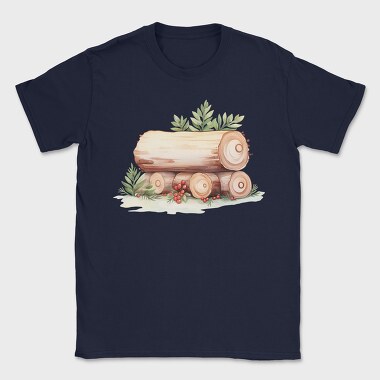 Wooden Logs Christmas, Tricou Barbati (Unisex)