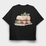 Wooden Logs Christmas, Tricou Oversize Barbati (Unisex)