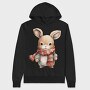 Woodland Christmas Bunny, Hanorac Oversize Barbati (Unisex)