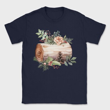 Woodland Christmas Log, Tricou Barbati (Unisex)