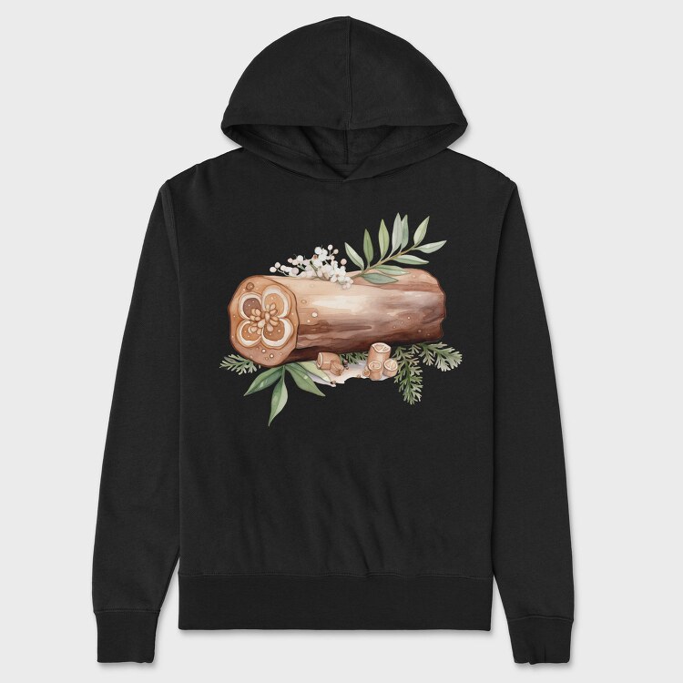 Woodland Christmas Stump, Hanorac Oversize Barbati (Unisex)