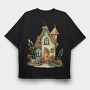 Woodland House Gnome, Tricou Oversize Barbati (Unisex)