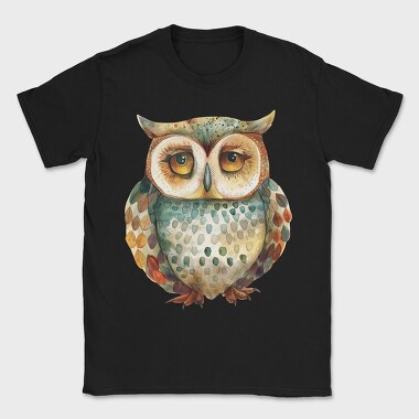 Woodland Owl Art, Tricou Barbati (Unisex)