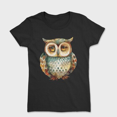 Woodland Owl Art, Tricou Femei