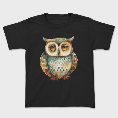 Woodland Owl Art, Tricou Copii