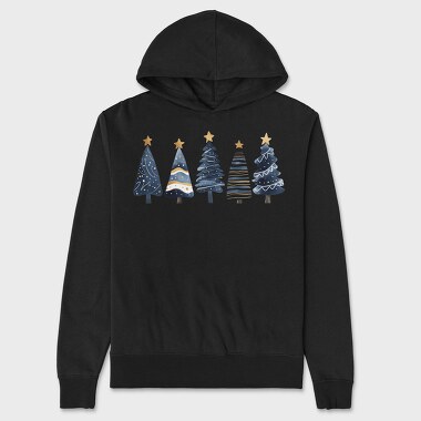 Xmas Tree Serenity, Hanorac Oversize Barbati (Unisex)