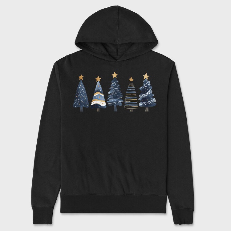 Xmas Tree Serenity, Hanorac Oversize Barbati (Unisex)
