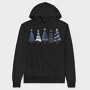 Xmas Tree Serenity, Hanorac Oversize Barbati (Unisex)