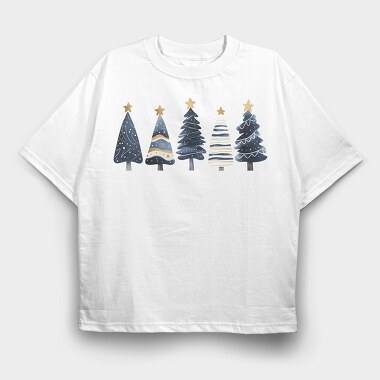 Xmas Tree Serenity, Tricou Oversize Barbati (Unisex)