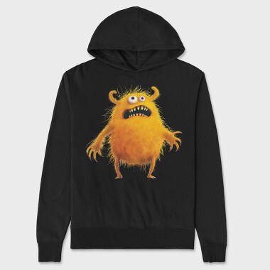 Yellow Fuzzy Monster, Hanorac Oversize Barbati (Unisex)