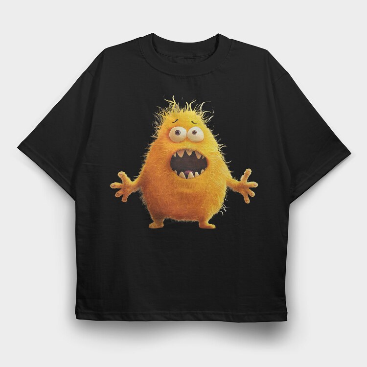 Yellow Monster Scream, Tricou Oversize Barbati (Unisex)