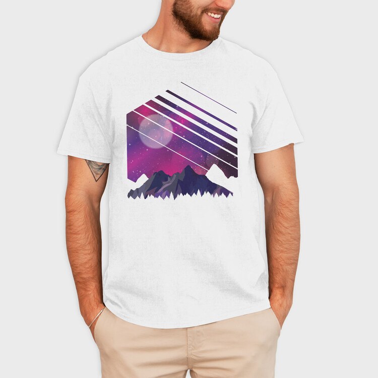Mountain Galaxy, Tricou Barbati (Unisex)
