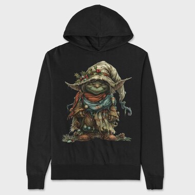 Yoda Christmas Gnome, Hanorac Oversize Barbati (Unisex)