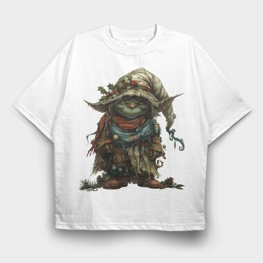 Yoda Christmas Gnome, Tricou Oversize Barbati (Unisex)