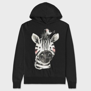 Zebra Bird Stack, Hanorac Oversize Barbati (Unisex)