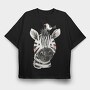 Zebra Bird Stack, Tricou Oversize Barbati (Unisex)