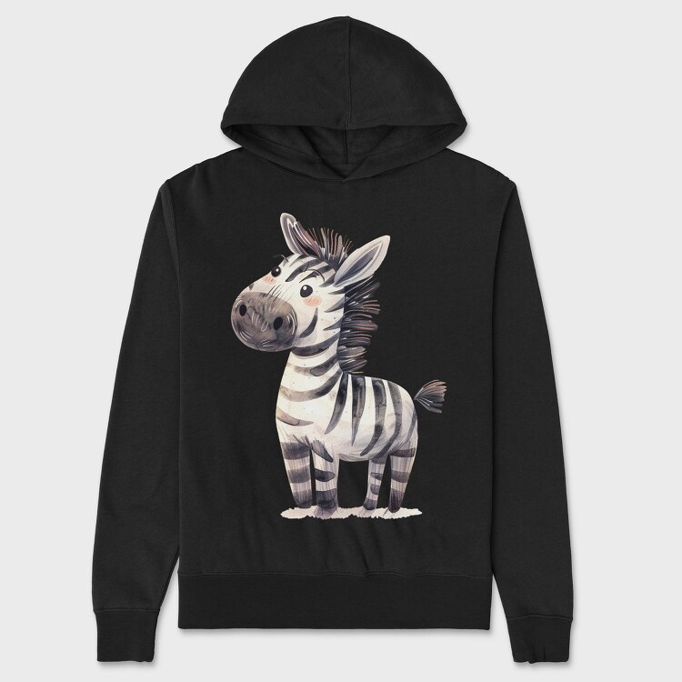 Zebra Stripe Face, Hanorac Oversize Barbati (Unisex)