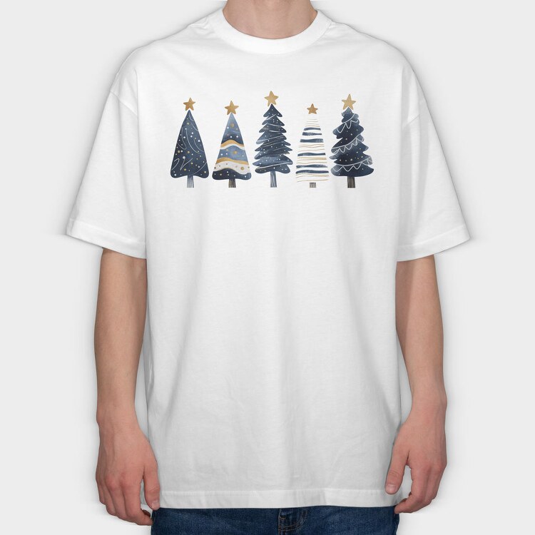 Xmas Tree Serenity, Tricou Oversize Barbati (Unisex)