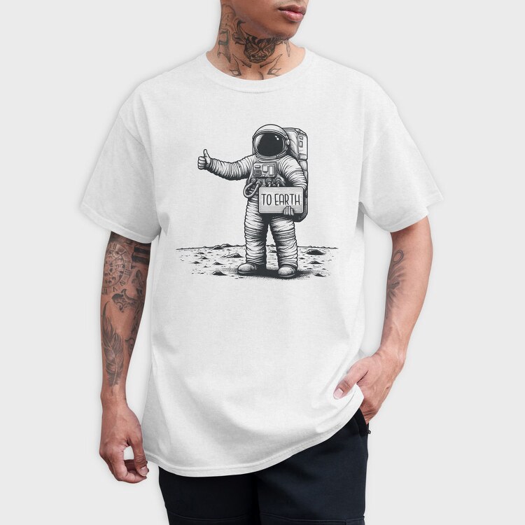 Hitchhiking Astronaut, Tricou Barbati (Unisex)