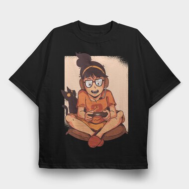 Gamer Girl, Tricou Oversize Barbati (Unisex)