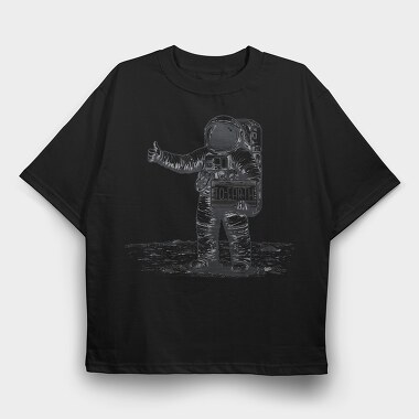 Hitchhiking Astronaut, Tricou Oversize Barbati (Unisex)