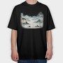 Mountain Lake Watercolor Skyland, Tricou Oversize Barbati (Unisex)