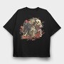 Reaper And Skeletal Horse, Tricou Oversize Barbati (Unisex)