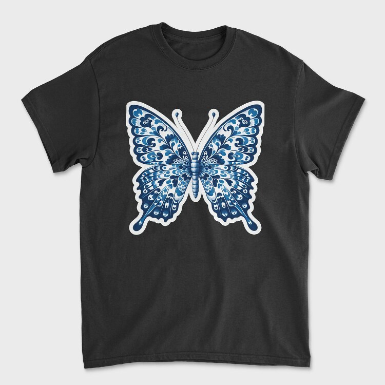 blue butterfly, Tricou Barbati (Unisex)