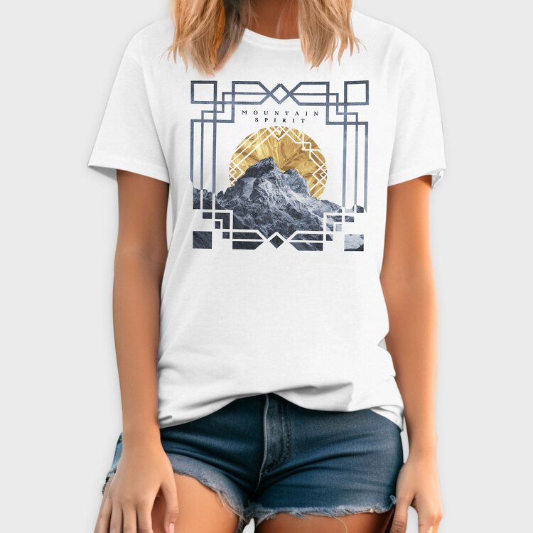 Mountain Landscape Art Deco Tote, Tricou Barbati (Unisex)