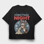Christmas Sick Reindeer Night, Tricou Oversize Barbati (Unisex)