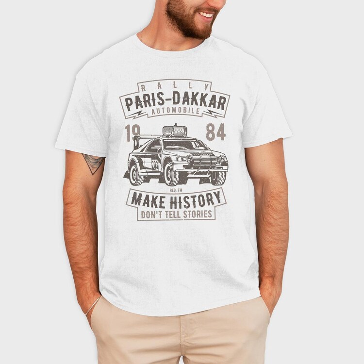 Rally Paris Dakar Automobile, Tricou Barbati (Unisex)