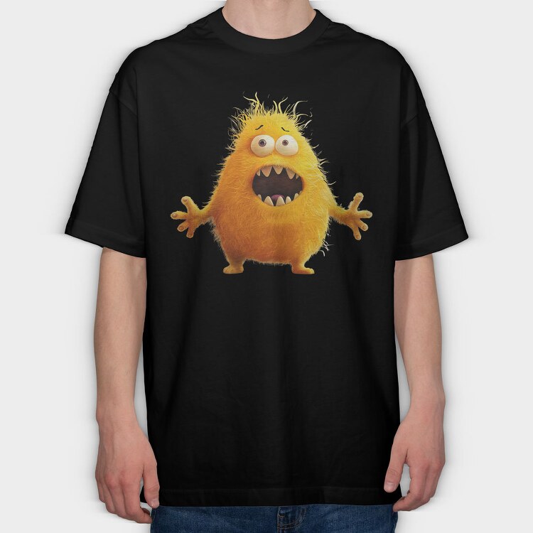 Yellow Monster Scream, Tricou Oversize Barbati (Unisex)