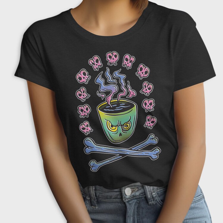 Evil Coffee Mug Bones, Tricou Femei