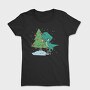 Christmas T Rex And Tree Chistmas, Tricou Femei