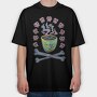 Evil Coffee Mug Bones, Tricou Oversize Barbati (Unisex)